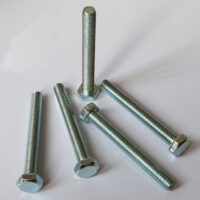 M6 x 50 BZP Plain Head Bolt (pack of 5)
