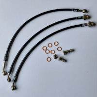 HEL BLACK Braided Brake Hoses (Twin Disc) H1 H2