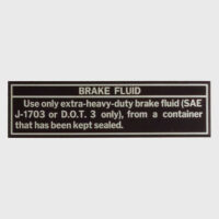 BRAKE FLUID Warning Decal