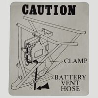 BATTERY VENT HOSE Decal H1 KH500