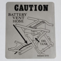 BATTERY VENT HOSE Decal S3 KH250/400