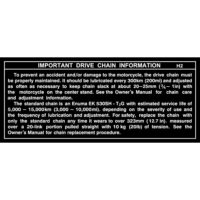 CHAIN INFORMATION Decal H2B/C