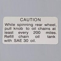 CHAIN OILER Decal H2C