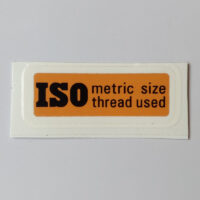 ISO METRIC Warning Decal H1 H1A A1 A7