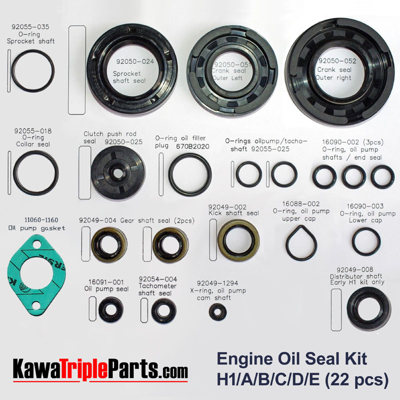 Engine Oil Seal Kit H1/A/B/C/D/E (22 pcs)